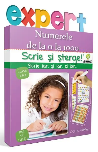 Numerele de la 0 la 1000. Scrie și șterge! Expert (6-8 ani) - Paperback - ***