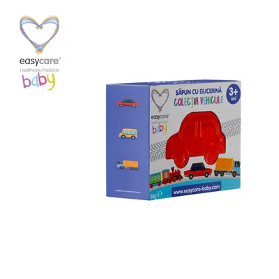 Sapun cu glicerina pentru copii forma Vehicule 60g Easycare Baby