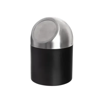 Coș de gunoi negru din oțel inoxidabil 1,2 l BLACK – Orion