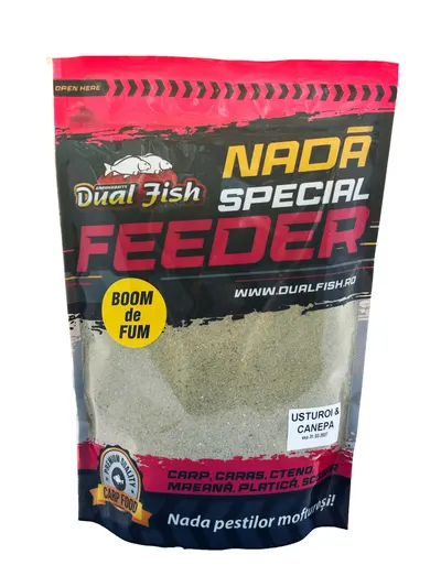 Boom de Fum Nada Special Feeder, Aroma de Usturoi si Canepa, 1kg, Dual Fish