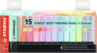 Set textmarkere Stabilo Boss Original - Pastel, 15 culori
