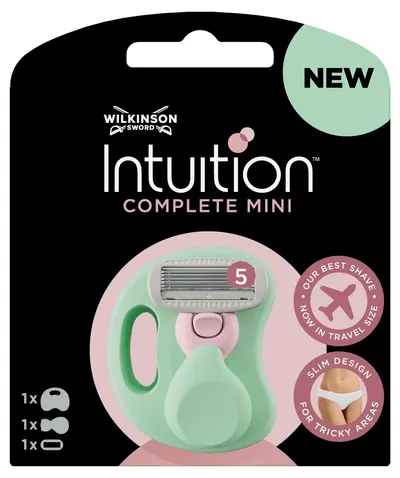 Wilkinson Sword Intuition Sistem de bărbieritComplete Mini, cu 1 lamă de rezervă și husă