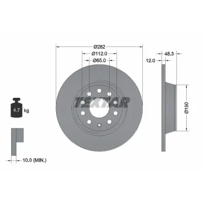 Disc frana TEXTAR 92140803