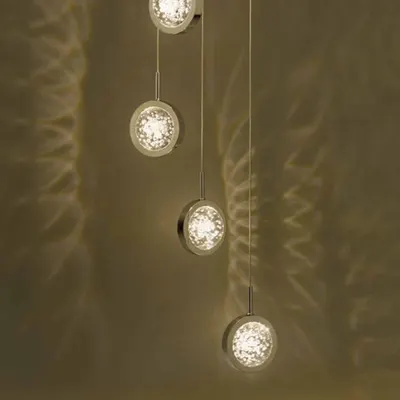 Lampa suspendata Livia 5 Light Cluster Pendant Polished Chrome Glass LED
