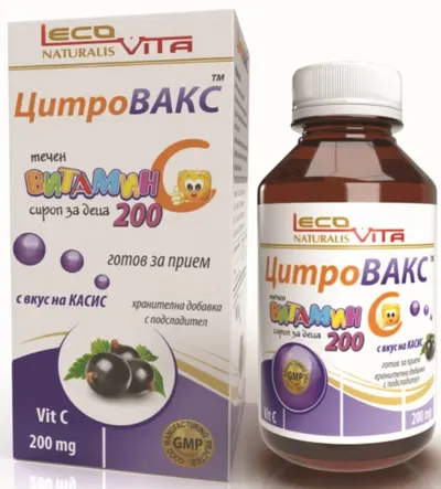 CitroVax Vitamina C, coacăze negre, 150 ml, LecoVita