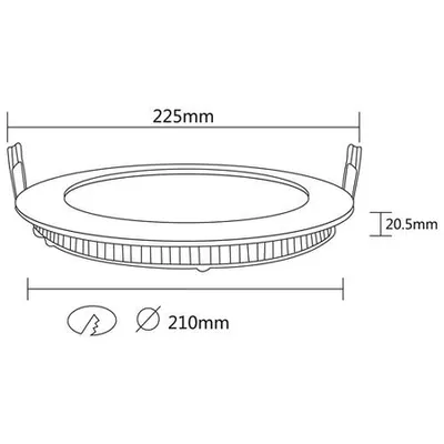 Smd-Crd 18w Panel 3000k