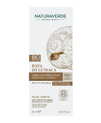 Crema de ochi bio cu extract de melc, 15ml, Natura Verde