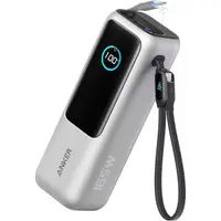 Baterie Externa Anker, 25000mAh, 165W, QC + PD, 1 x USB-A - 3 x USB-C, Argintie, Resigilata A1695H41