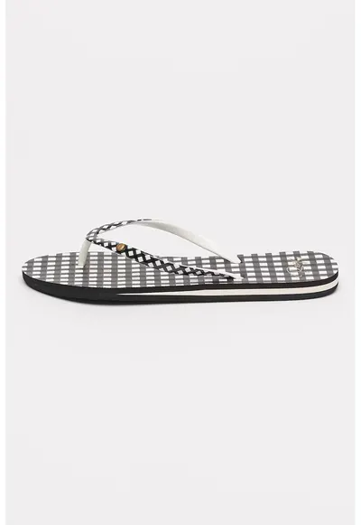 Papuci flip-flop cu talpa cu imprimeu Portofino - Negru/Alb murdar
