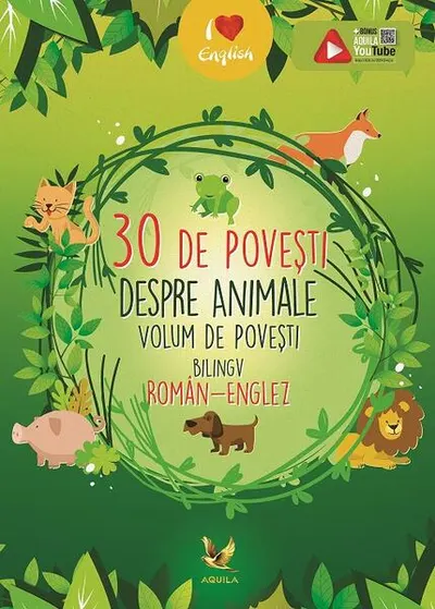 30 de povești despre animale (Volum român-englez) - Hardcover