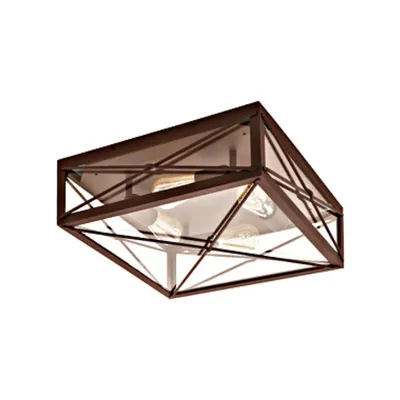 Ceiling luminaire Gaudesi 3x 60W brown-antik IP44