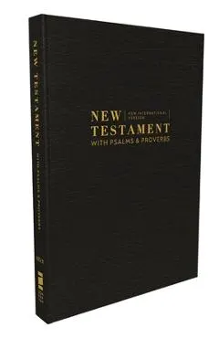 Niv, New Testament with Psalms and Proverbs, Pocket-Sized, Paperback, Black, Comfort Print