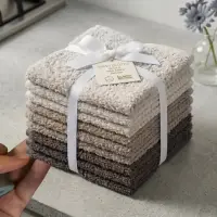 Set 9 prosoape mici 30x30cm, din 100% bumbac pakistanez, 350g, Rice, Gri