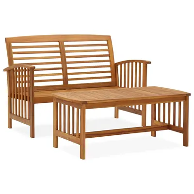 vidaXL Set mobilier de grădină, 2 piese, lemn masiv de acacia