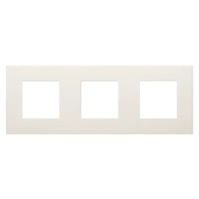 Placa Ornament Dahlia - in Technopolymer - 3 Modul Horizontal/vertical - Ivory