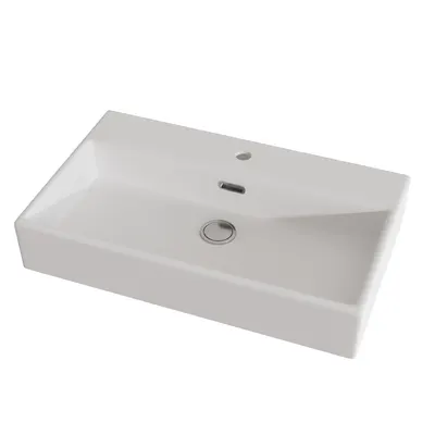 Lavoar baie pe blat Celesta Urban 70 70 x 41 x 14 cm orificiu baterie ceramica alb mat
