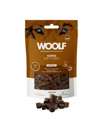 WOOLF Soft Cubes Horse Monoprotein 100g snackuri moi din carne de cal, pentru caini
