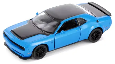 Mașinuță metalică Kinsmart - 2023 Dodge Challenger SRT Demon 170, 1:36, albastru