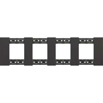 Rama ornament 8M(2+2+2+2) Bticino Living Now KA4802M4KG, negru