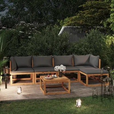 Gossi set mobilier gradina cu perne, 6 piese, lemn masiv acacia