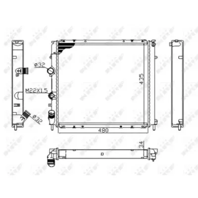 Radiator, racire motor NRF 58075A
