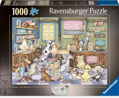 Puzzle Ravensburger din 1000 piese - Magazinul de bețe al lui Stanley