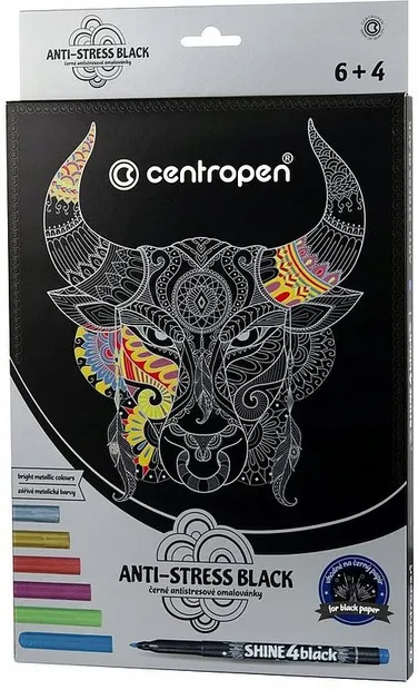 Set de desen Centropen Anti Stress - 10 piese
