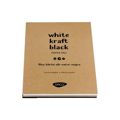 Bloc alb-natur-negru DACO, A4 160g 30 file - BD403