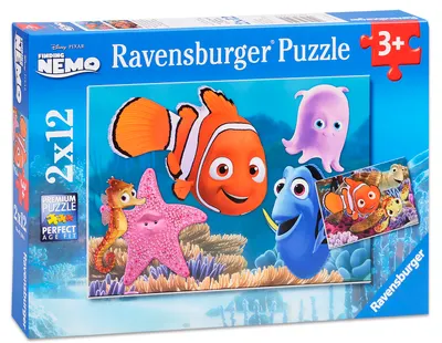 Puzzle Ravensburger din 2 x 12 de piese - Nemo si prietenii