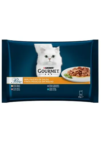 Gourmet Perle Plic Rata/Curcan/Miel/Ton 4 x 85 g