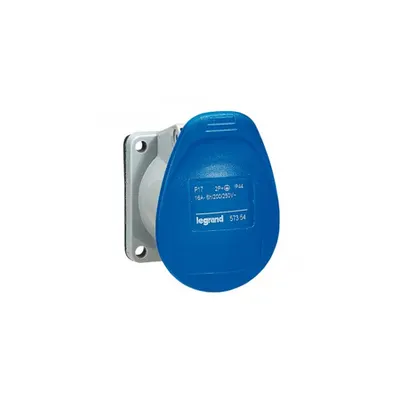 Panou montaj priza P17 - IP44 - straight outlet - 200/250 V~ - 16 A - 2P+E