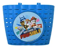 Cos de plastic pentru biciclete, model PawPatrol, culoare albastru