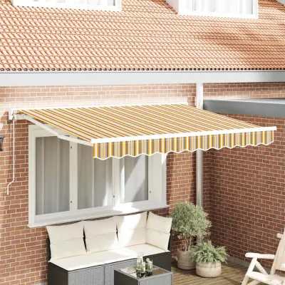 vidaXL Cadru de copertină Galben și gri 250 x 200 cm