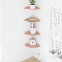 vidaXL Raft Suspendat pentru Colț 4 buc. Roz 15 x 15 x 2 cm