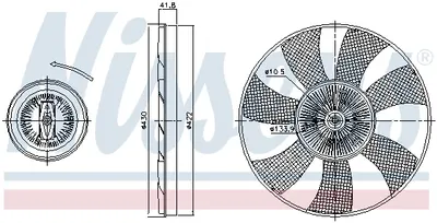 Vascocuplaj ventilator radiator (cu ventilator, 430mm, cu 7 palete) MERCEDES SPRINTER 3,5-T (906), SPRINTER 3,5-T (907, 910), SPRINTER 3,5-T TOURER (907), SPRINTER 4,6-T (906) OM642.896-OM642.992 dupa