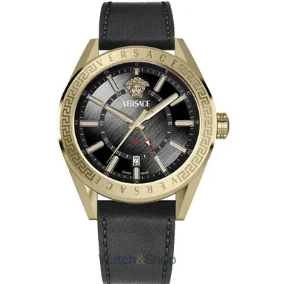 Ceas Versace Versace VEAFA0224 Mens Watch V-Code GMT 42mm 5ATM