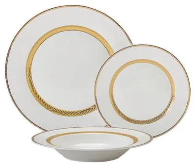 Set de porțelan pentru servit masa Morello - Elegant Gold, 18 piese