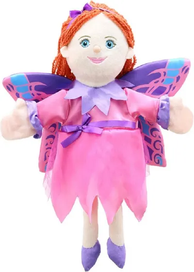 Păpușă pentru teatrul de păpuși The Puppet Company - Zana roz, 38 cm
