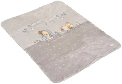 Pătură pentru bebeluși Cangaroo - Softy Lovely day, 110 х 140 cm, gri