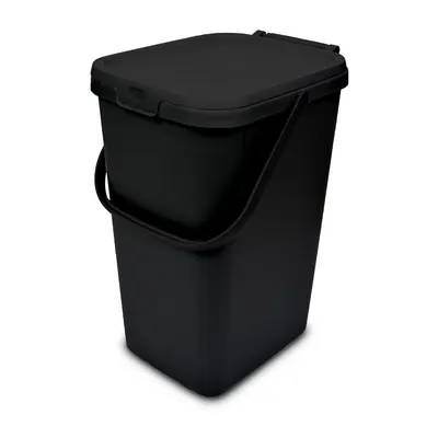 Coș de gunoi negru din plastic 18 l – Addis