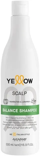 Alfaparf Yellow Scalp Șampon echilibrant pentru păr și scalp gras, 500 ml