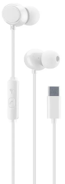 Căști cu microfon Cellularline - Cloud, alb
