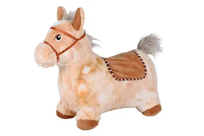 Calut gonflabil din plus pentru sarit Knorr Toys Beige include pompa de aer, husa moale detasabila din material textil, 63x26x52 cm, pana la 50 kg, 12 luni+