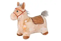 Calut gonflabil din plus pentru sarit Knorr Toys Beige include pompa de aer, husa moale detasabila din material textil, 63x26x52 cm, pana la 50 kg, 12 luni+