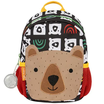 Ghiozdan neechipat mini dear friends, 26x20x15 cm, Big bear, Tiger Family