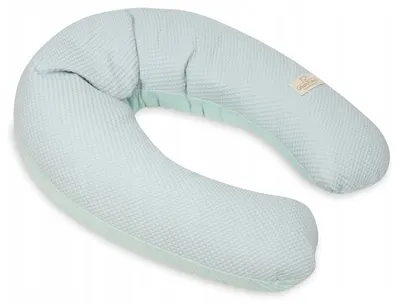Perna pentru gravide și alăptare Baby Matex - Relax Prestige Muslin, albastru deschis, 190 cm