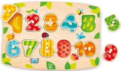 Jucarie din lemn Hape - Puzzle cu cifre