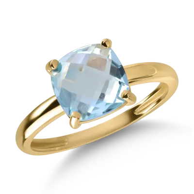 Inel din aur galben cu topaz de 2.5ct