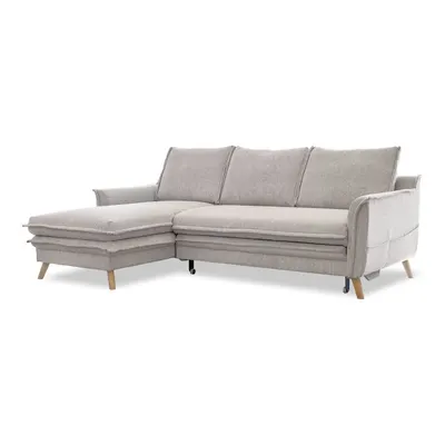 Colțar grej extensibil/cu spațiu de depozitare (cu colț pe partea stângă/cu șezlong) Charming Charlie – Miuform