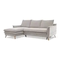 Colțar grej extensibil/cu spațiu de depozitare (cu colț pe partea stângă/cu șezlong) Charming Charlie – Miuform